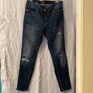 White House Black Market stretch skinny jeans distressed 10s